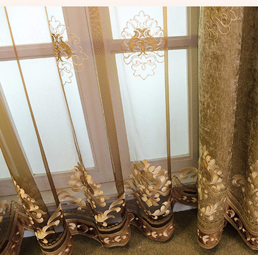 Amazon｜おしゃれヨーロッパのレースカーテン 刺繍 花柄 uvカット 人気